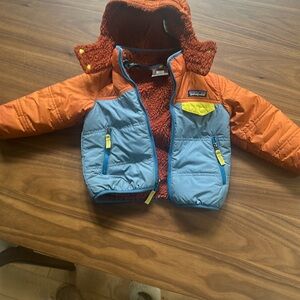 Patagonia Rust and Blue Fleece Jacket